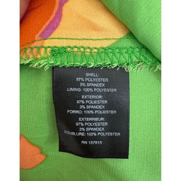 Tahari asl bohemian floral colorful relaxed satin maxi dress orange - Picture 10 of 10